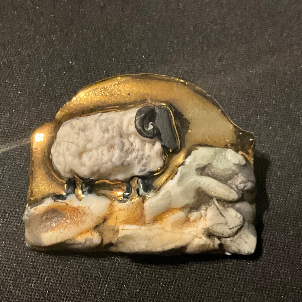 Original Works by Maralyn Reed-Wood Shards Sheep on the Wood
